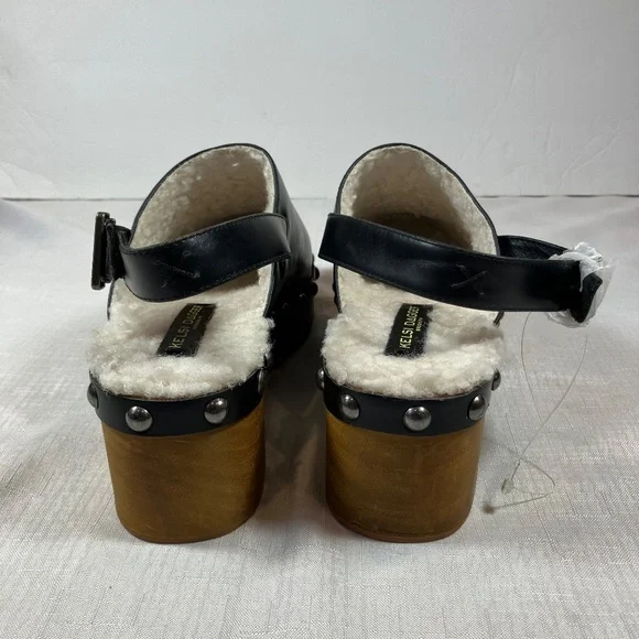 NWT Kelsi Dagger Brooklyn Warehouse Slingback Leather Clogs, Black, Size 10 - Picture 2 of 11